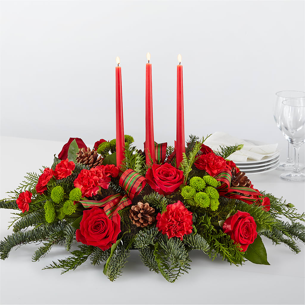By the Candlelight Centerpiece – FRUIT & FLOWER CREATIONS, Portland OR