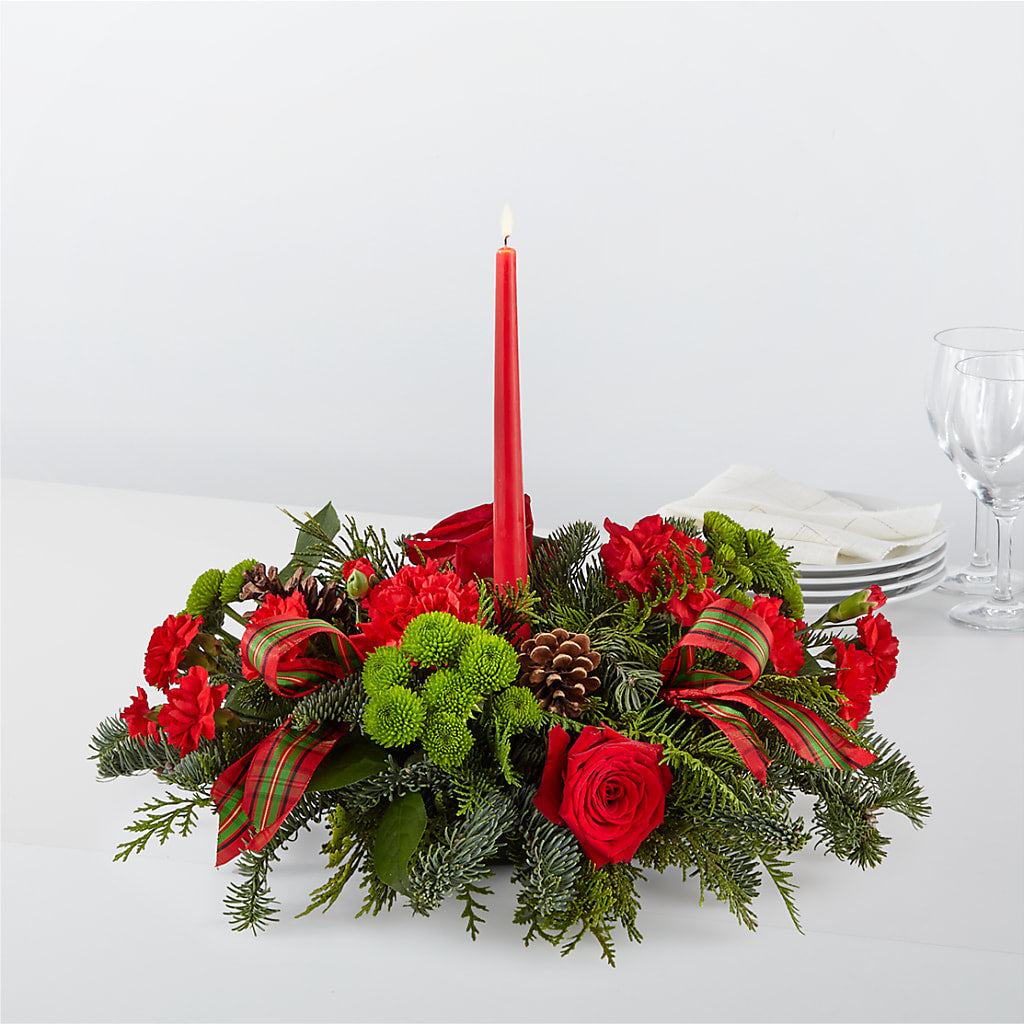 By the Candlelight Centerpiece – FRUIT & FLOWER CREATIONS, Portland OR