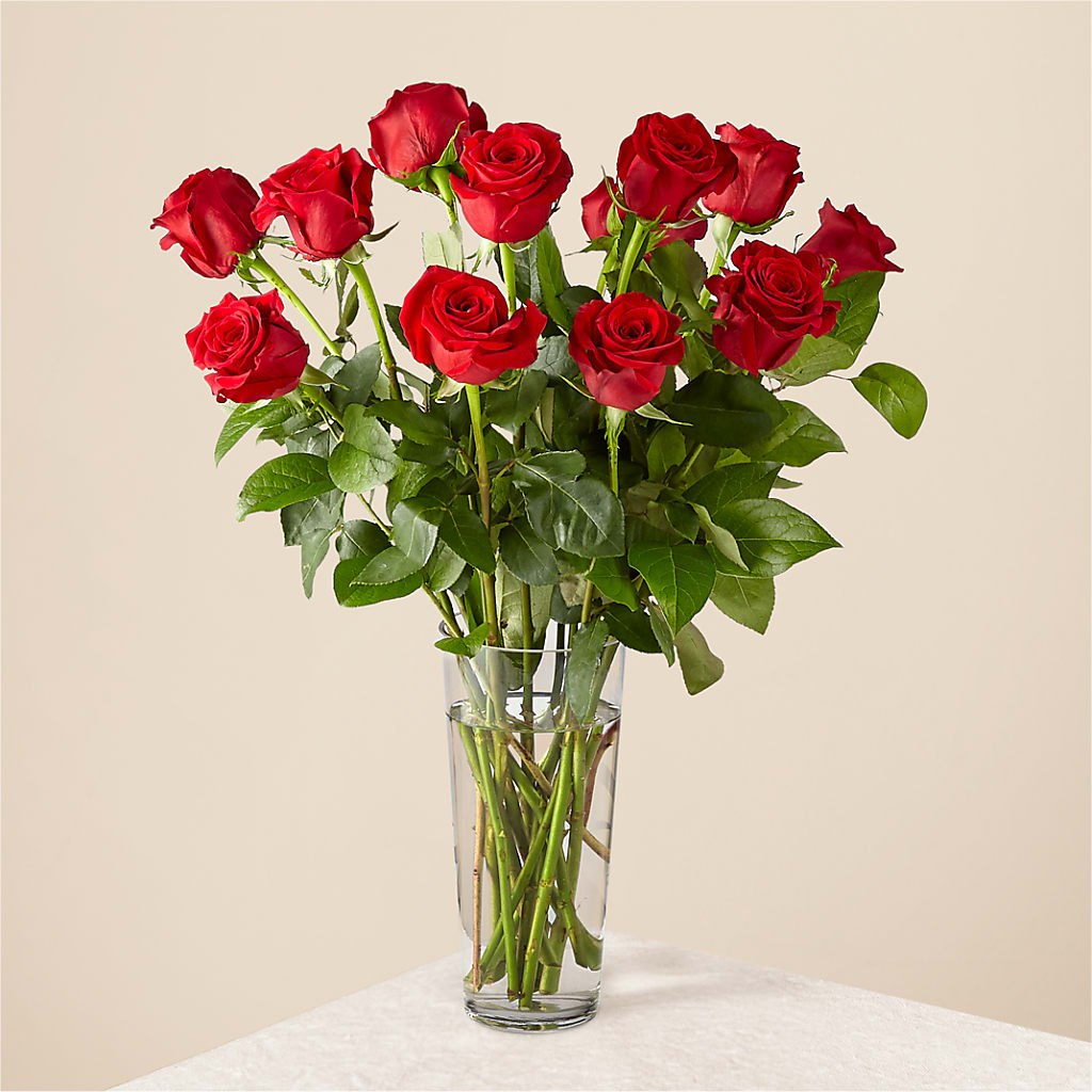 Long Stem Red Rose Bouquet – FRUIT & FLOWER CREATIONS, Portland OR