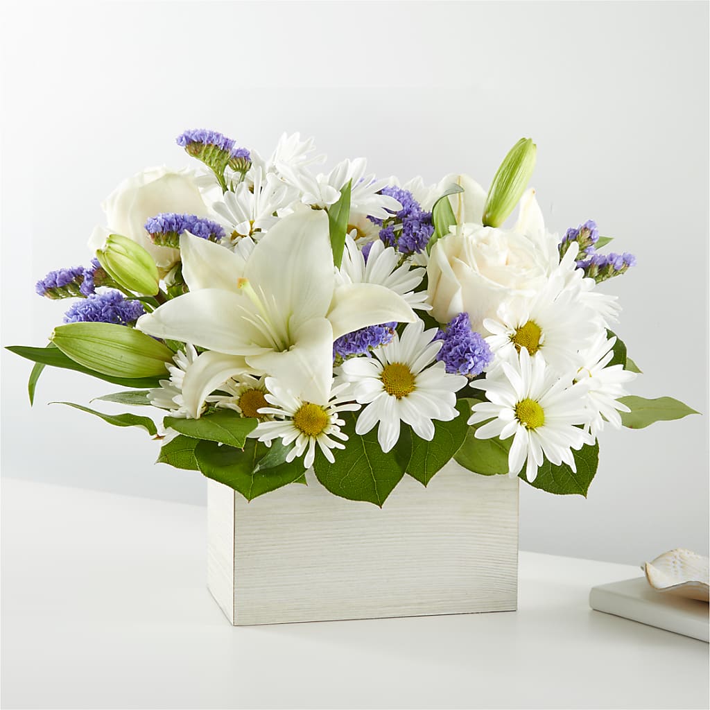 Beyond Blue Box Bouquet – FRUIT & FLOWER CREATIONS, Portland OR