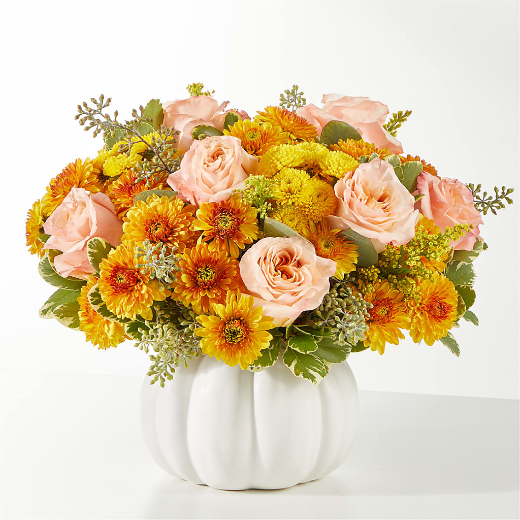Peachy Pumpkin – FRUIT & FLOWER CREATIONS, Portland OR