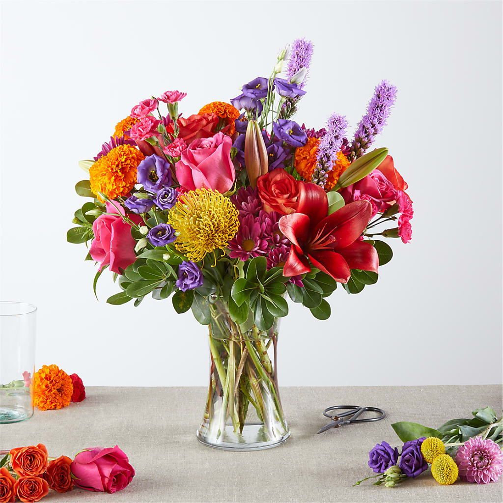 Feast of Color – A Florist Original – FRUIT & FLOWER CREATIONS, Portland OR