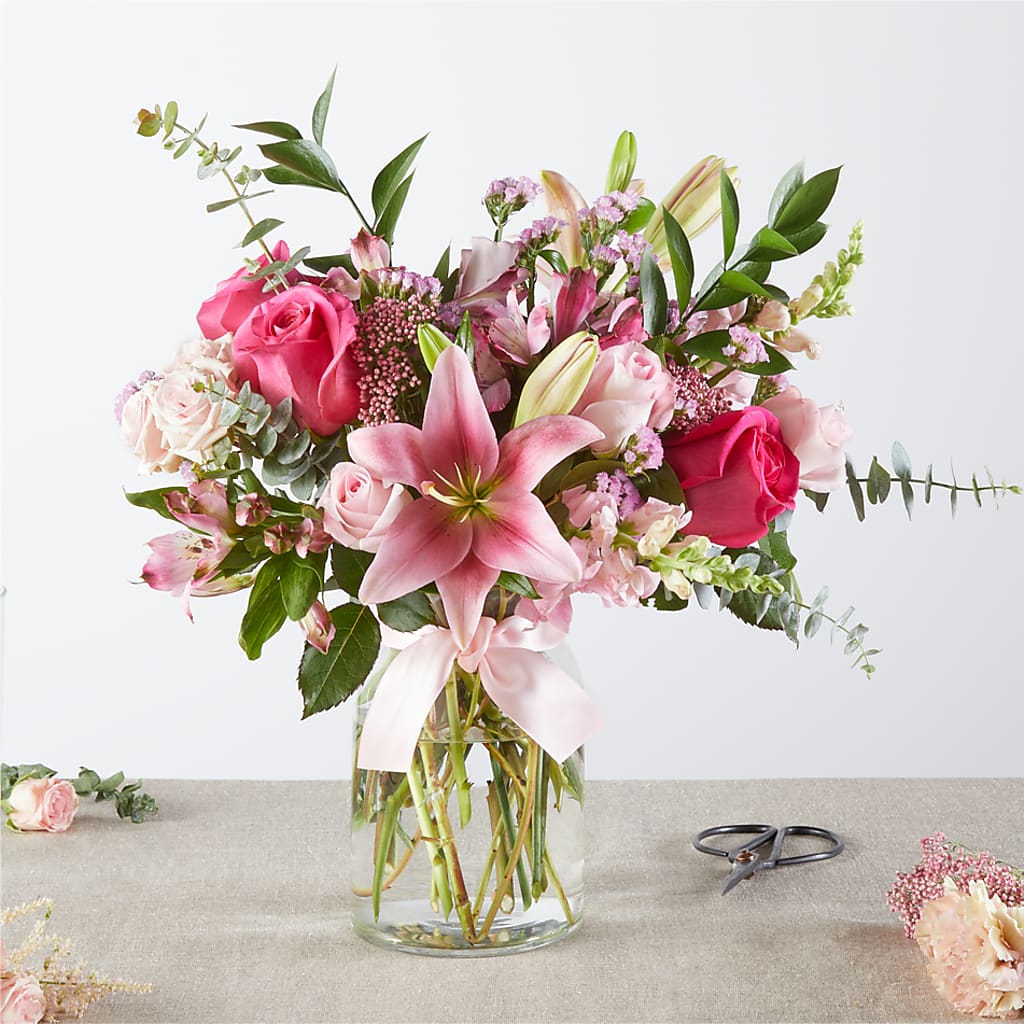 Pink Ribbon - A Florist Original – FRUIT & FLOWER CREATIONS, Portland OR