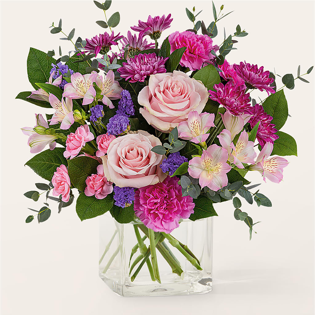 Rosy Radiance Bouquet – FRUIT & FLOWER CREATIONS, Portland OR