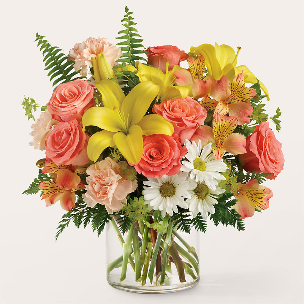 Sunset Strip Bouquet – FRUIT & FLOWER CREATIONS, Portland OR