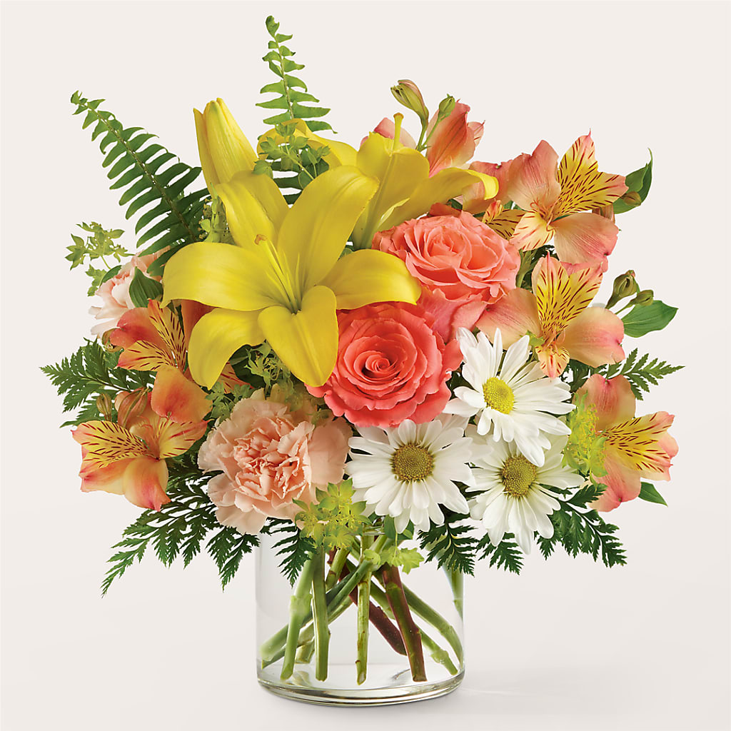 Sunset Strip Bouquet – FRUIT & FLOWER CREATIONS, Portland OR