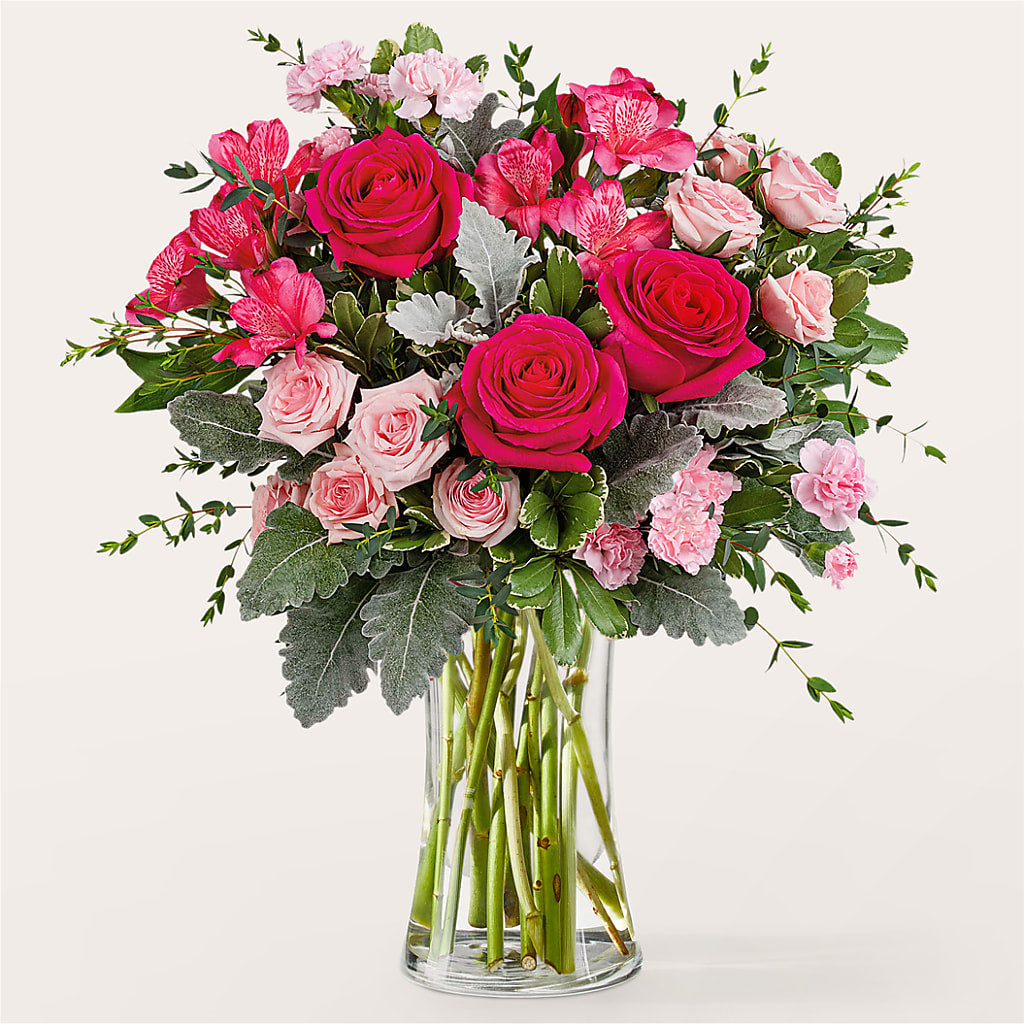 Tickled Pink Bouquet – FRUIT & FLOWER CREATIONS, Portland OR