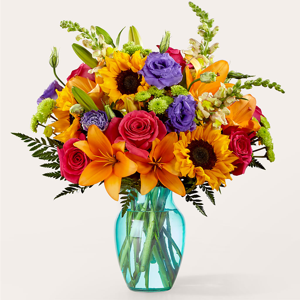 Double Rainbow Bouquet – FRUIT & FLOWER CREATIONS, Portland OR