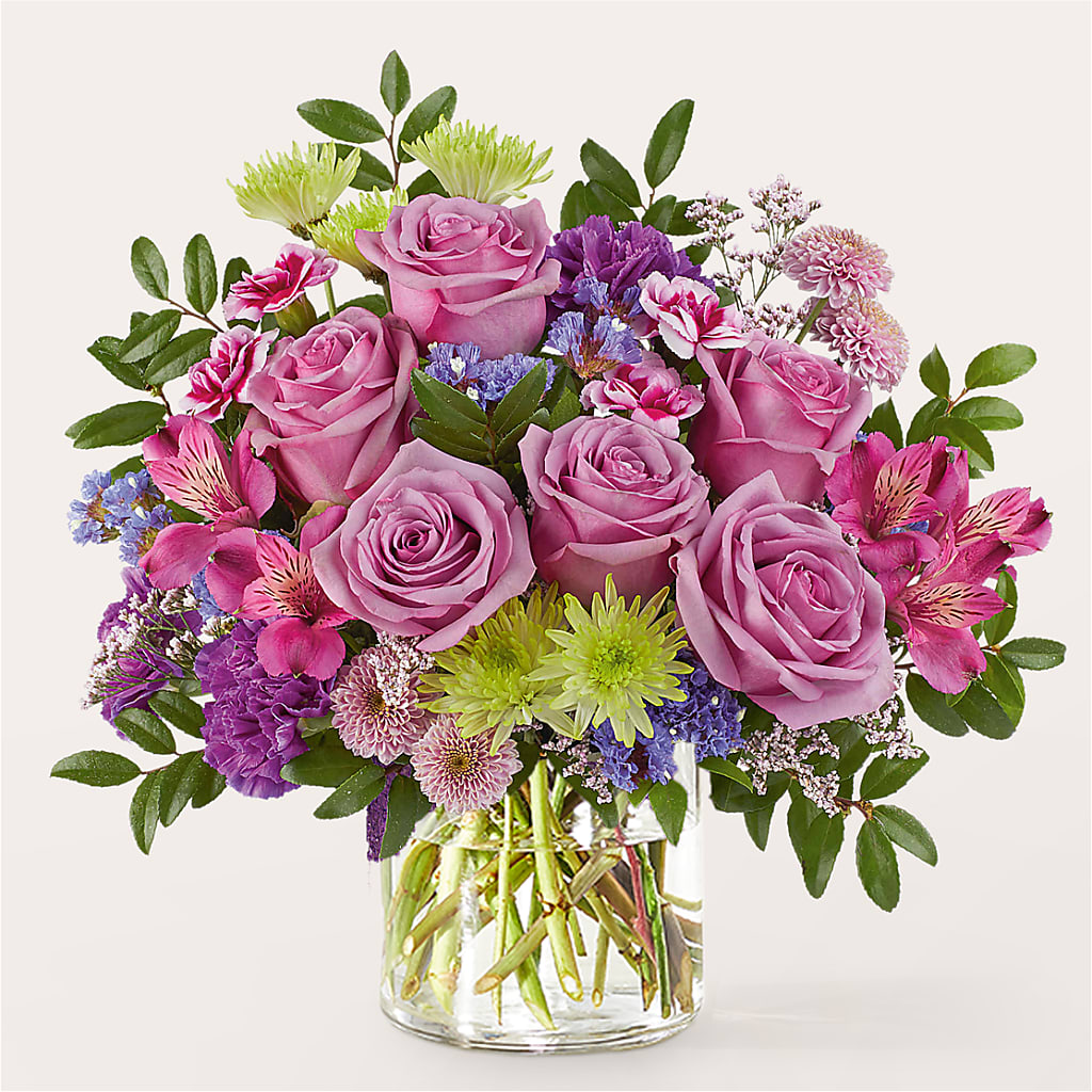 Glass Half Full Bouquet – FRUIT & FLOWER CREATIONS, Portland OR