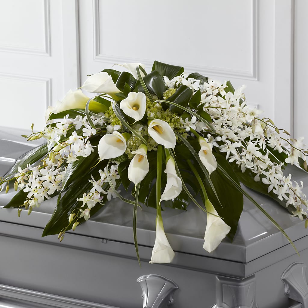 Angel Wings Casket Spray – FRUIT & FLOWER CREATIONS, Portland OR