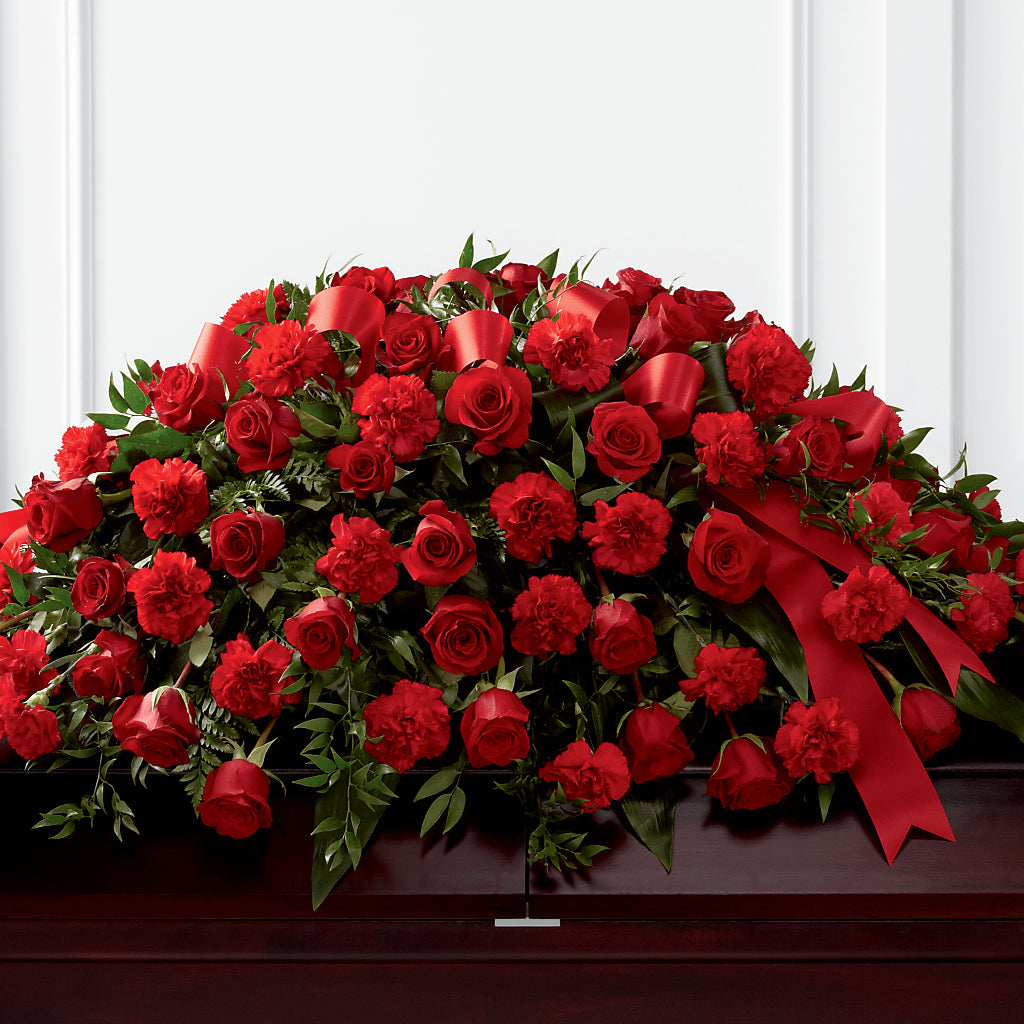 Tribute of Life Casket Spray – FRUIT & FLOWER CREATIONS, Portland OR