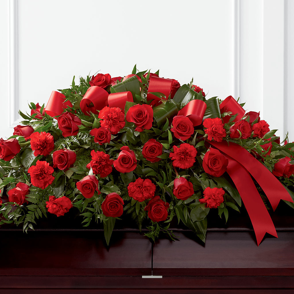 Tribute of Life Casket Spray – FRUIT & FLOWER CREATIONS, Portland OR