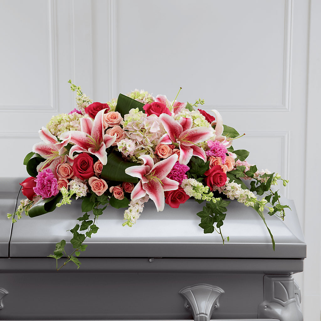 Splendid Grace Casket Spray – FRUIT & FLOWER CREATIONS, Portland OR