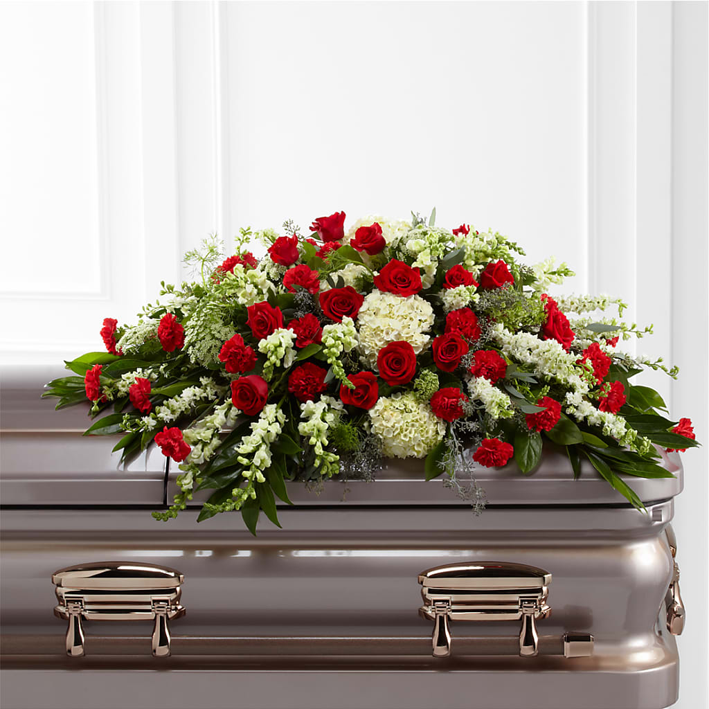 Sincerity Casket Spray – FRUIT & FLOWER CREATIONS, Portland OR
