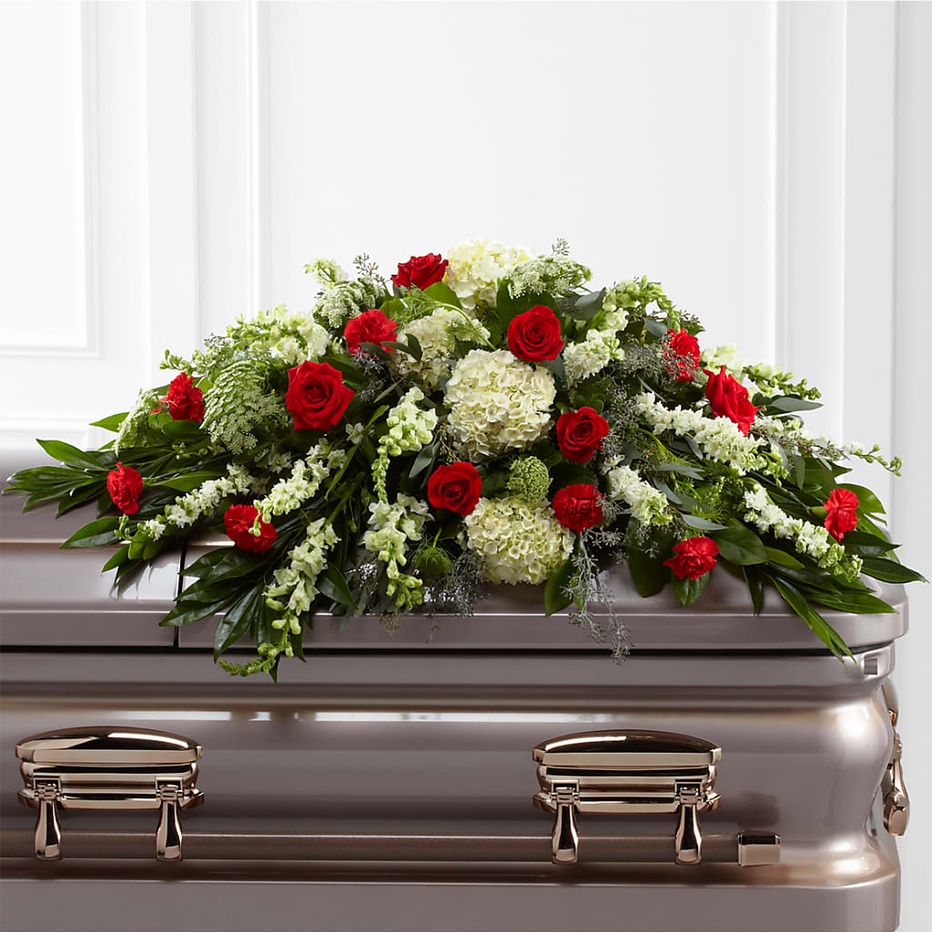 Sincerity Casket Spray – FRUIT & FLOWER CREATIONS, Portland OR