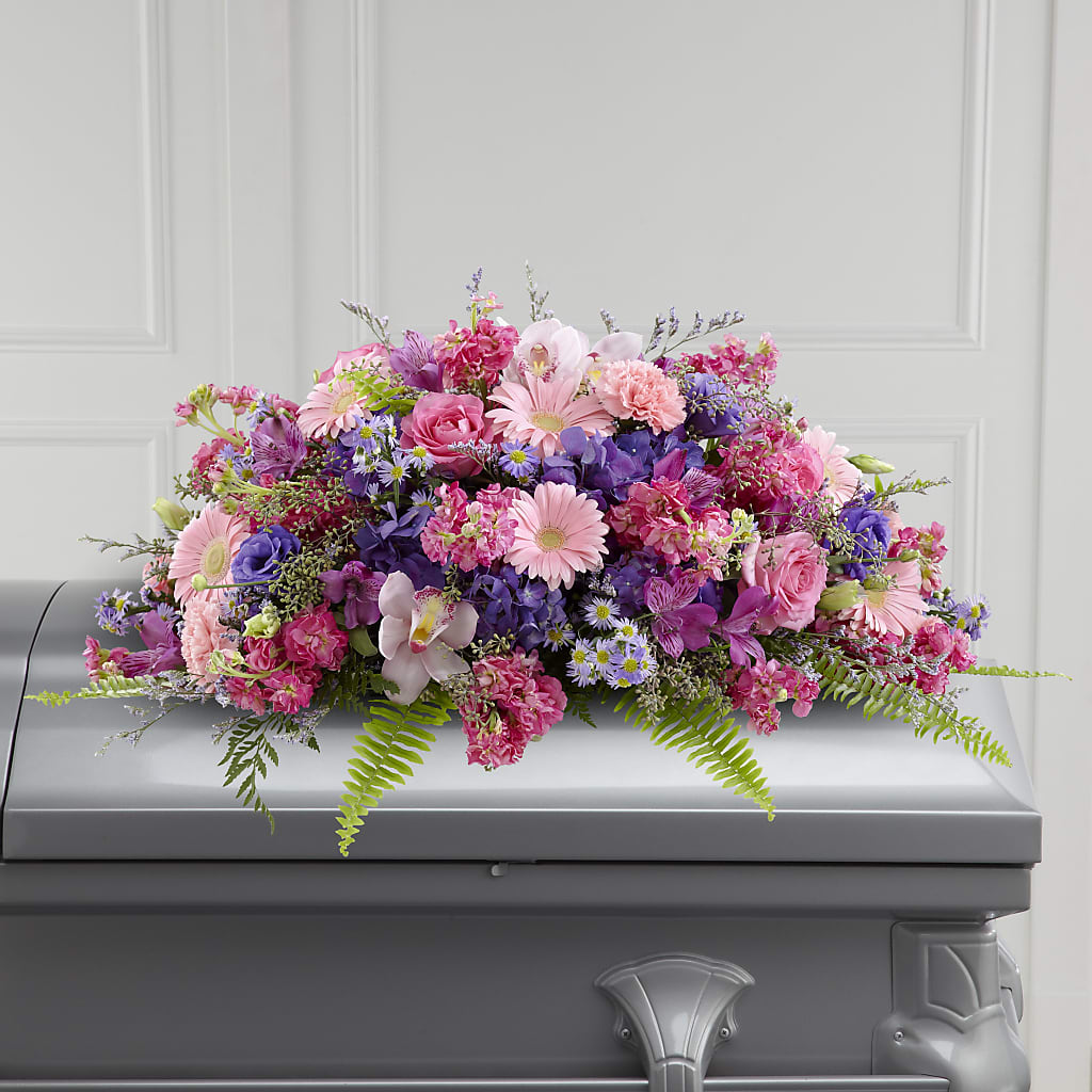 Glorious Garden Casket Spray – FRUIT & FLOWER CREATIONS, Portland OR