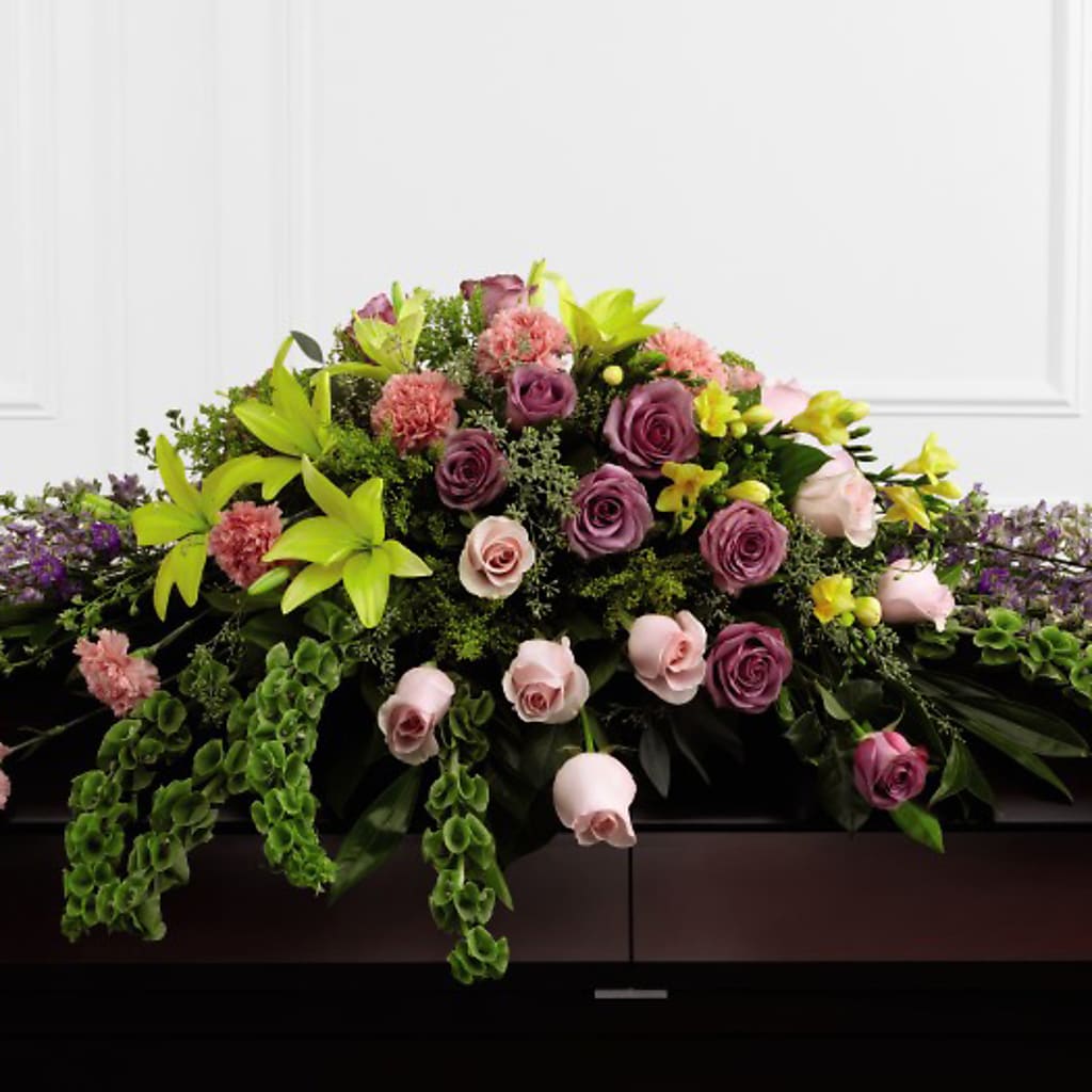 Forever Beloved Casket Spray – FRUIT & FLOWER CREATIONS, Portland OR