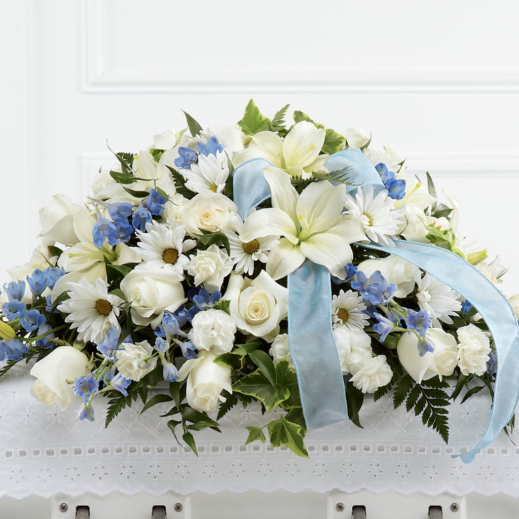 Tender Treasure Casket Spray – FRUIT & FLOWER CREATIONS, Portland OR