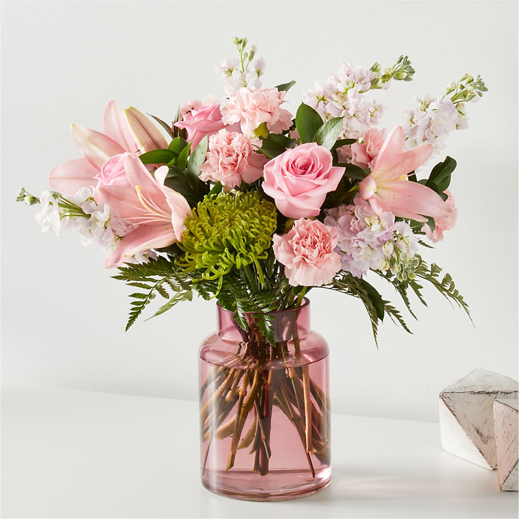 Pretty in Pink Bouquet – FRUIT & FLOWER CREATIONS, Portland OR