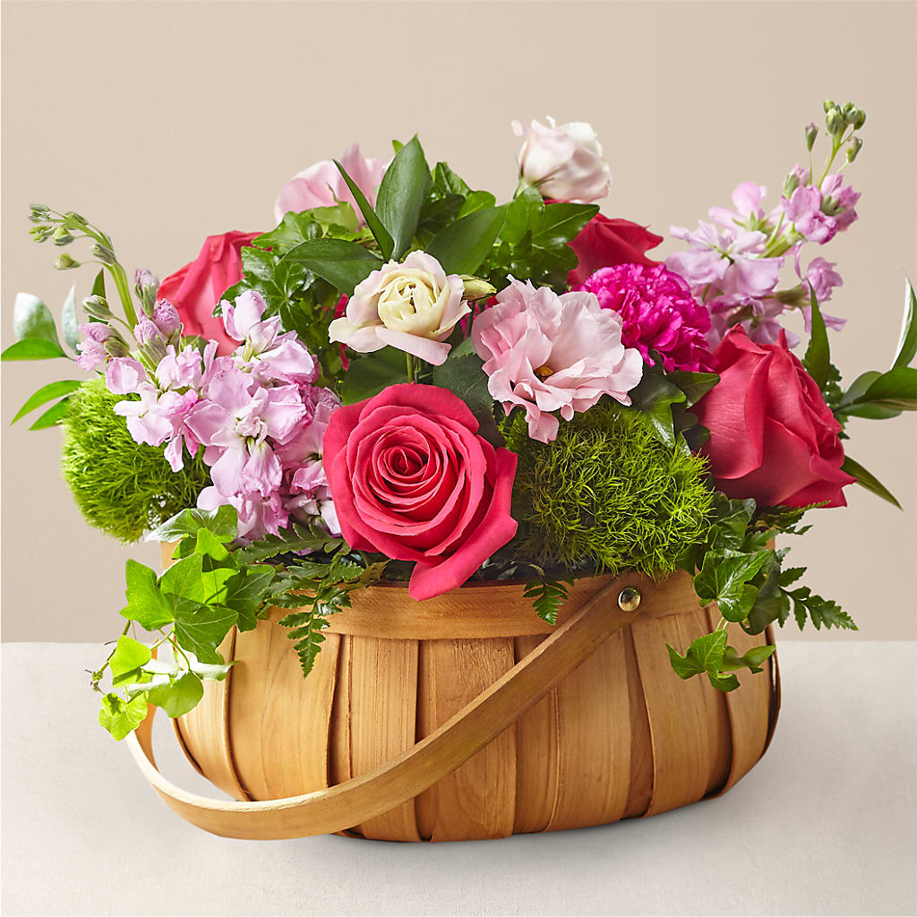 Radiance in Bloom Basket – FRUIT & FLOWER CREATIONS, Portland OR