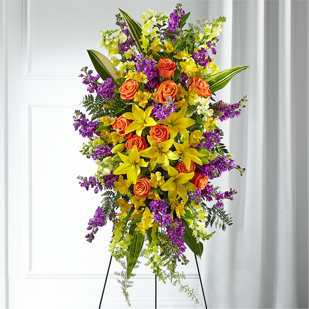 Thoughtful Prayers Standing Spray – FRUIT & FLOWER CREATIONS, Portland OR