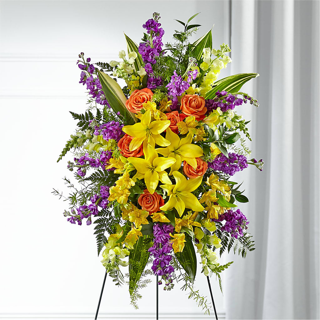 Thoughtful Prayers Standing Spray – FRUIT & FLOWER CREATIONS, Portland OR