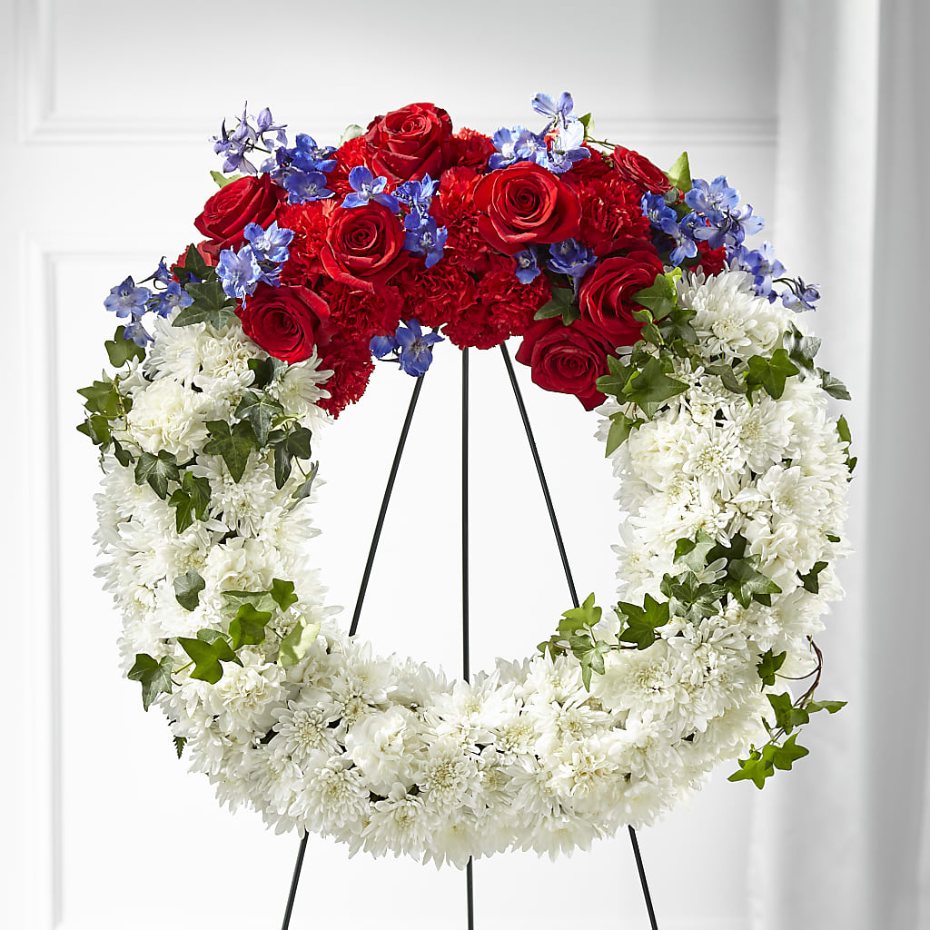 Patriotic Passion Wreath – FRUIT & FLOWER CREATIONS, Portland OR