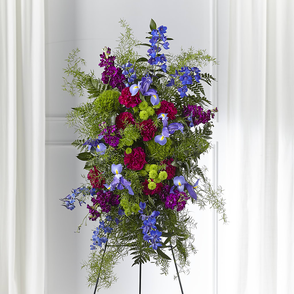 Heavenly Skies Standing Spray – FRUIT & FLOWER CREATIONS, Portland OR