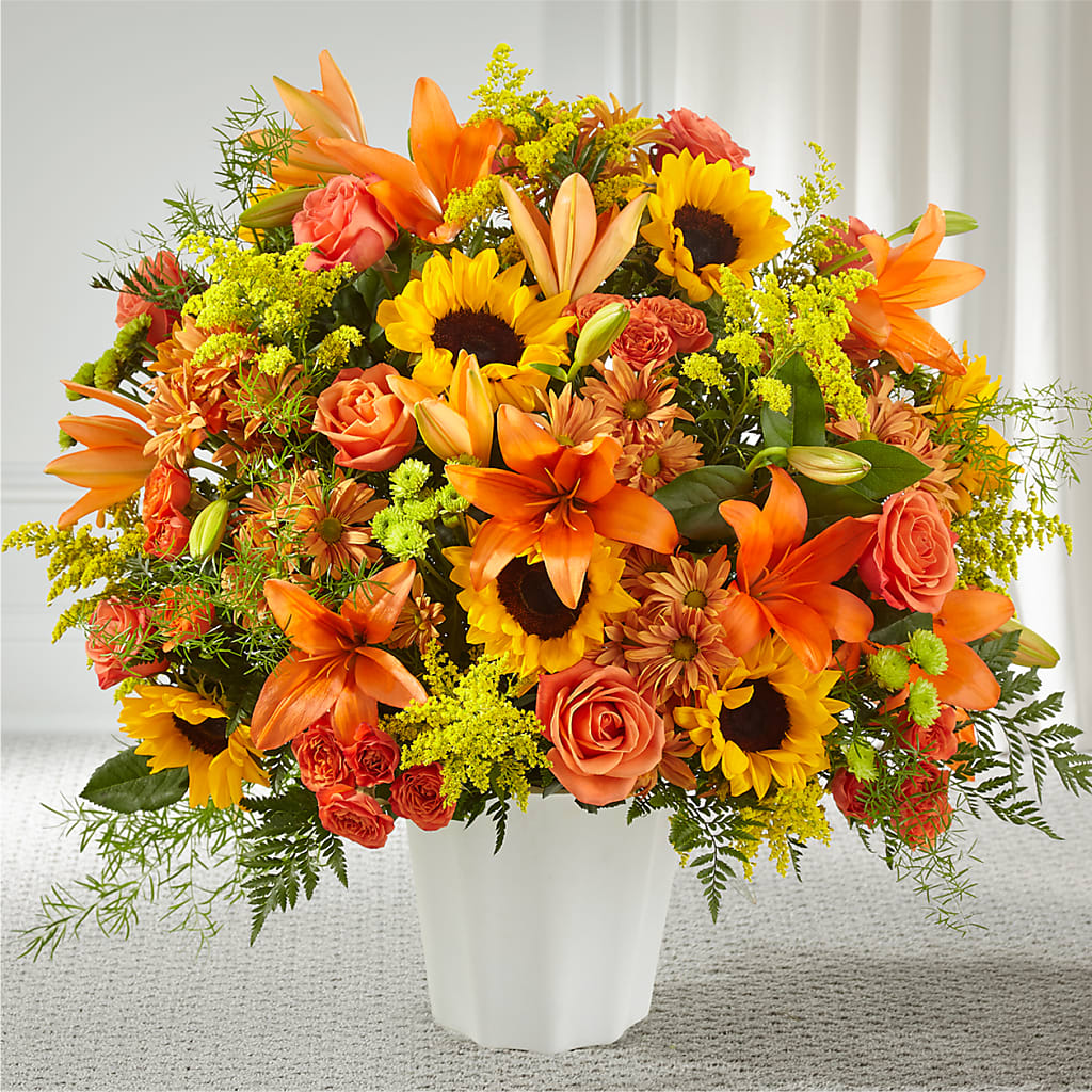 Harvest Thoughts Floor Basket – FRUIT & FLOWER CREATIONS, Portland OR