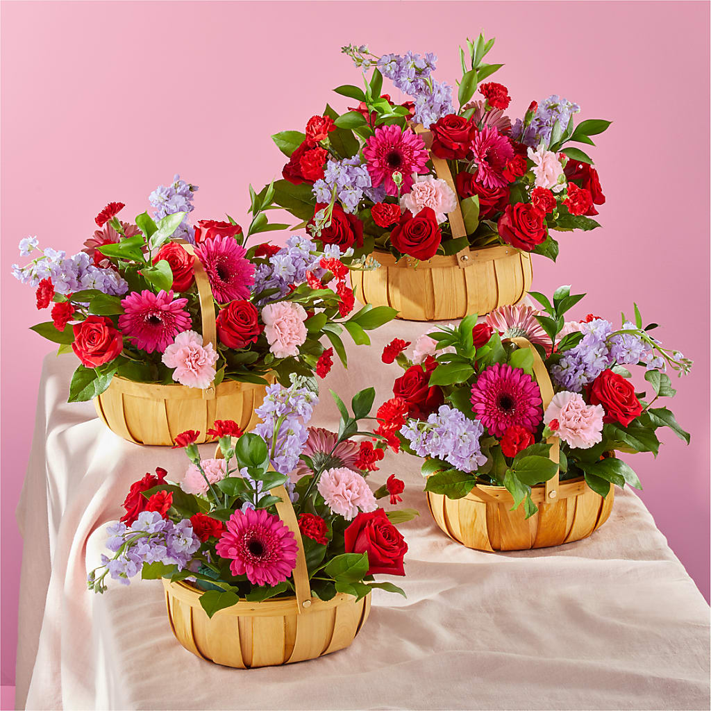 Pink Picnic Basket – FRUIT & FLOWER CREATIONS, Portland OR