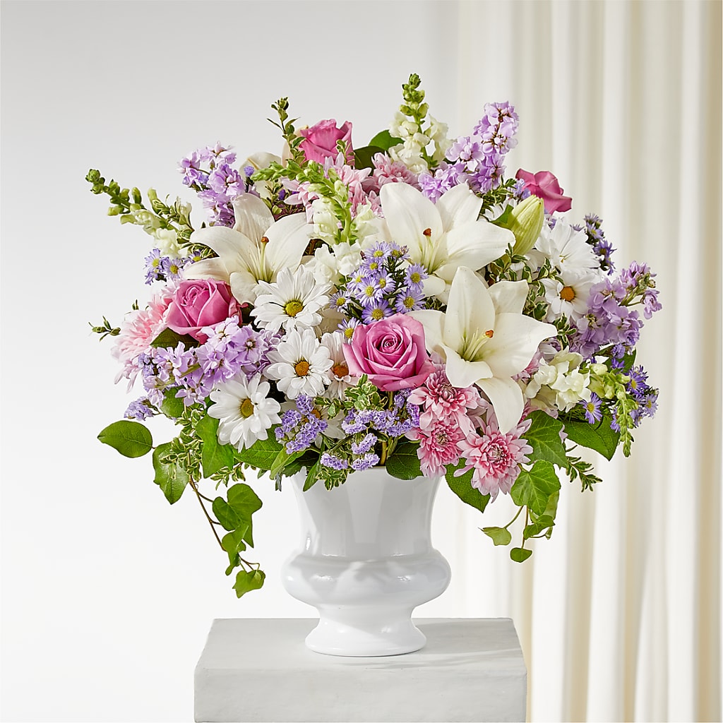 Remarkable Life Urn Arrangement – FRUIT & FLOWER CREATIONS, Portland OR