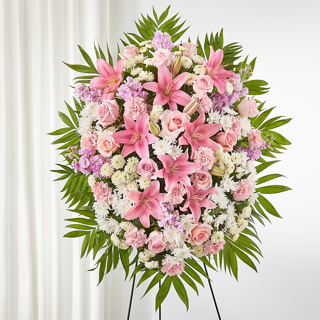 Offering Solace Standing Spray – FRUIT & FLOWER CREATIONS, Portland OR