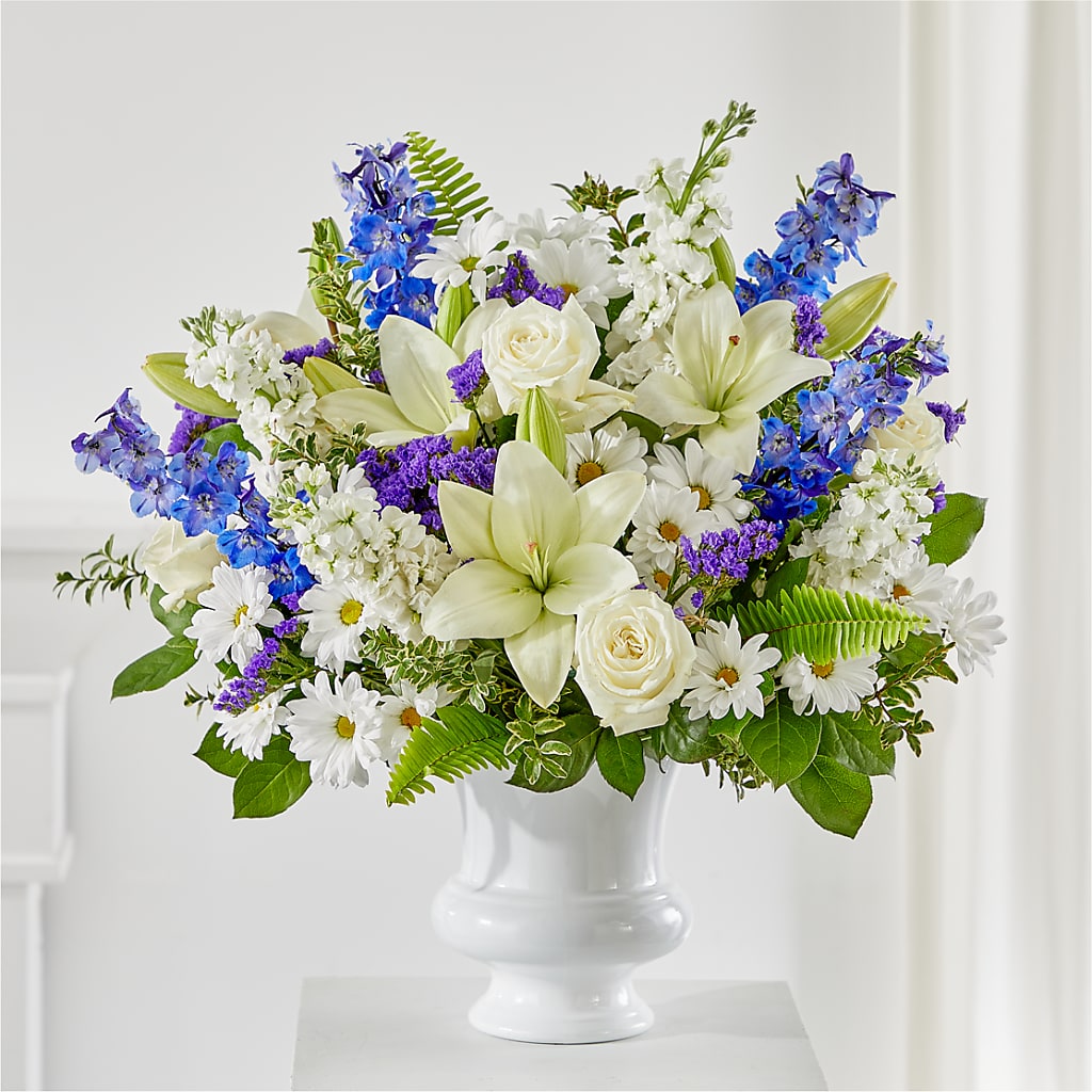Expressions of Hope Urn Arrangement – FRUIT & FLOWER CREATIONS, Portland OR