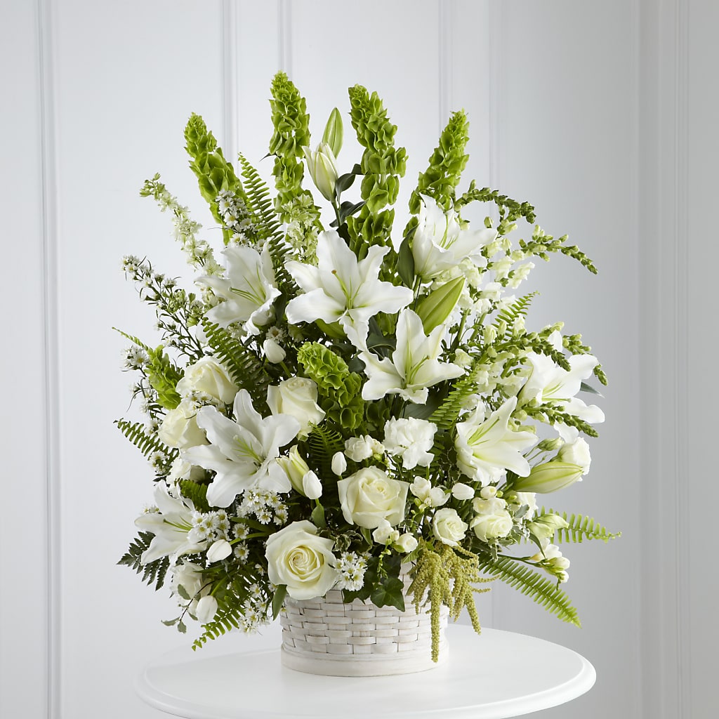 In Our Thoughts Arrangement – FRUIT & FLOWER CREATIONS, Portland OR