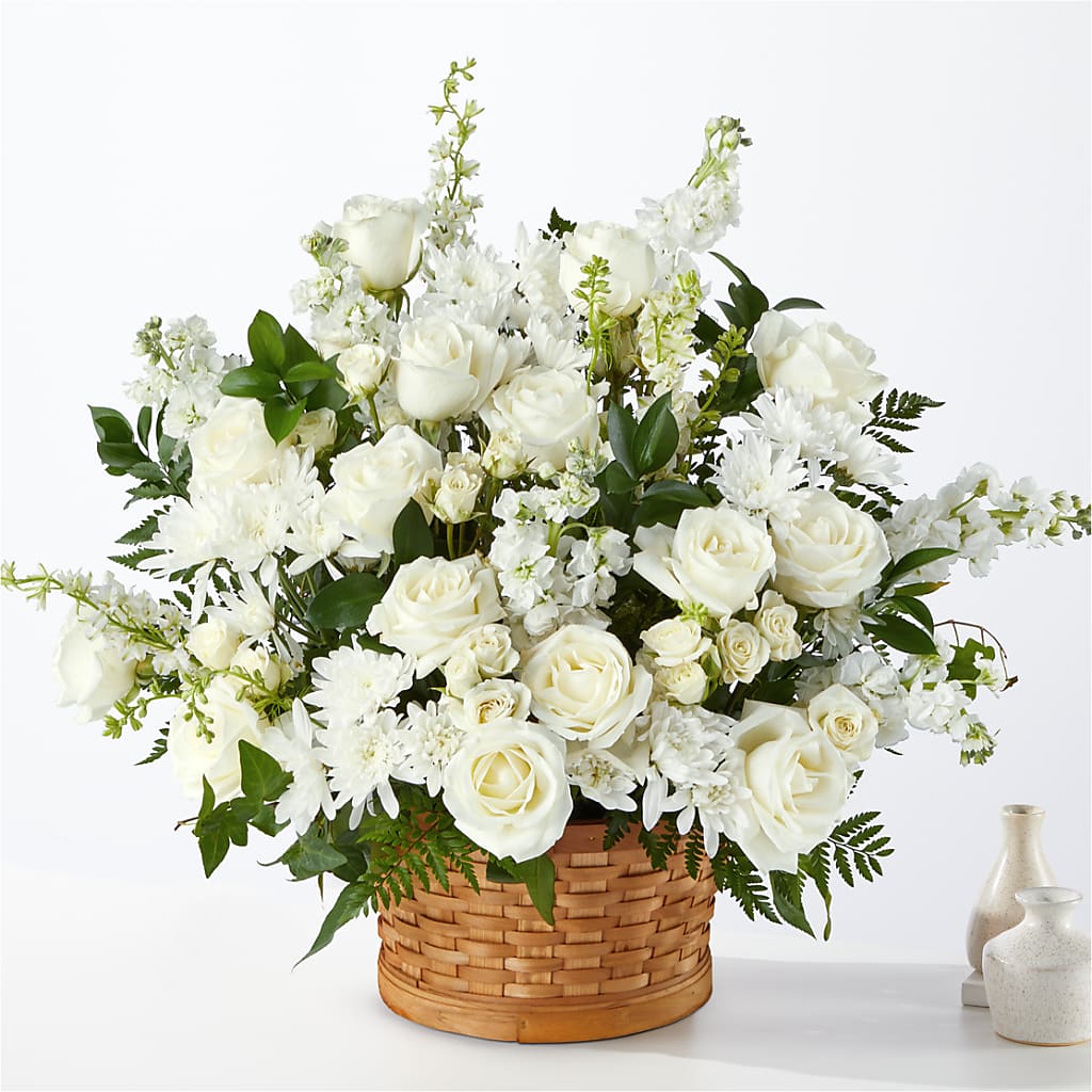 Heartfelt Condolences Arrangement – FRUIT & FLOWER CREATIONS, Portland OR