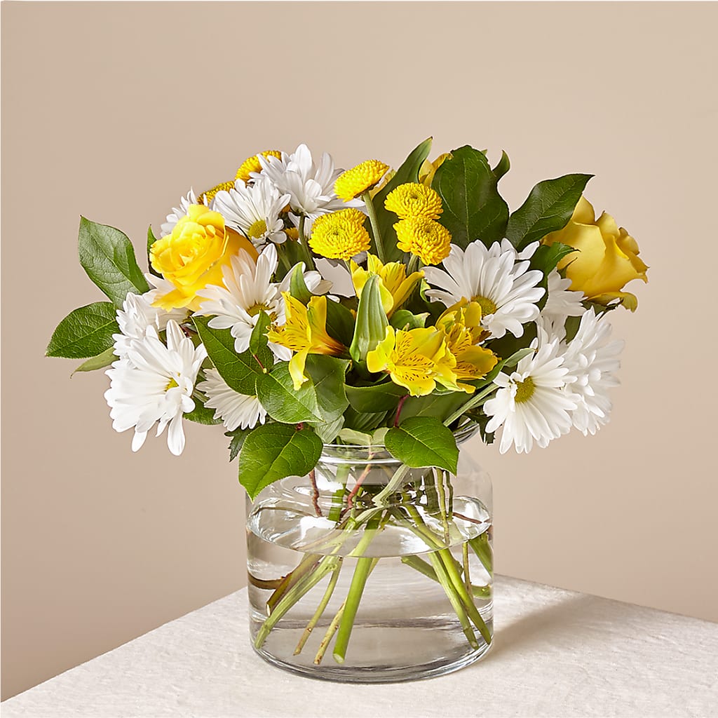 Sunny Sentiments Bouquet – FRUIT & FLOWER CREATIONS, Portland OR