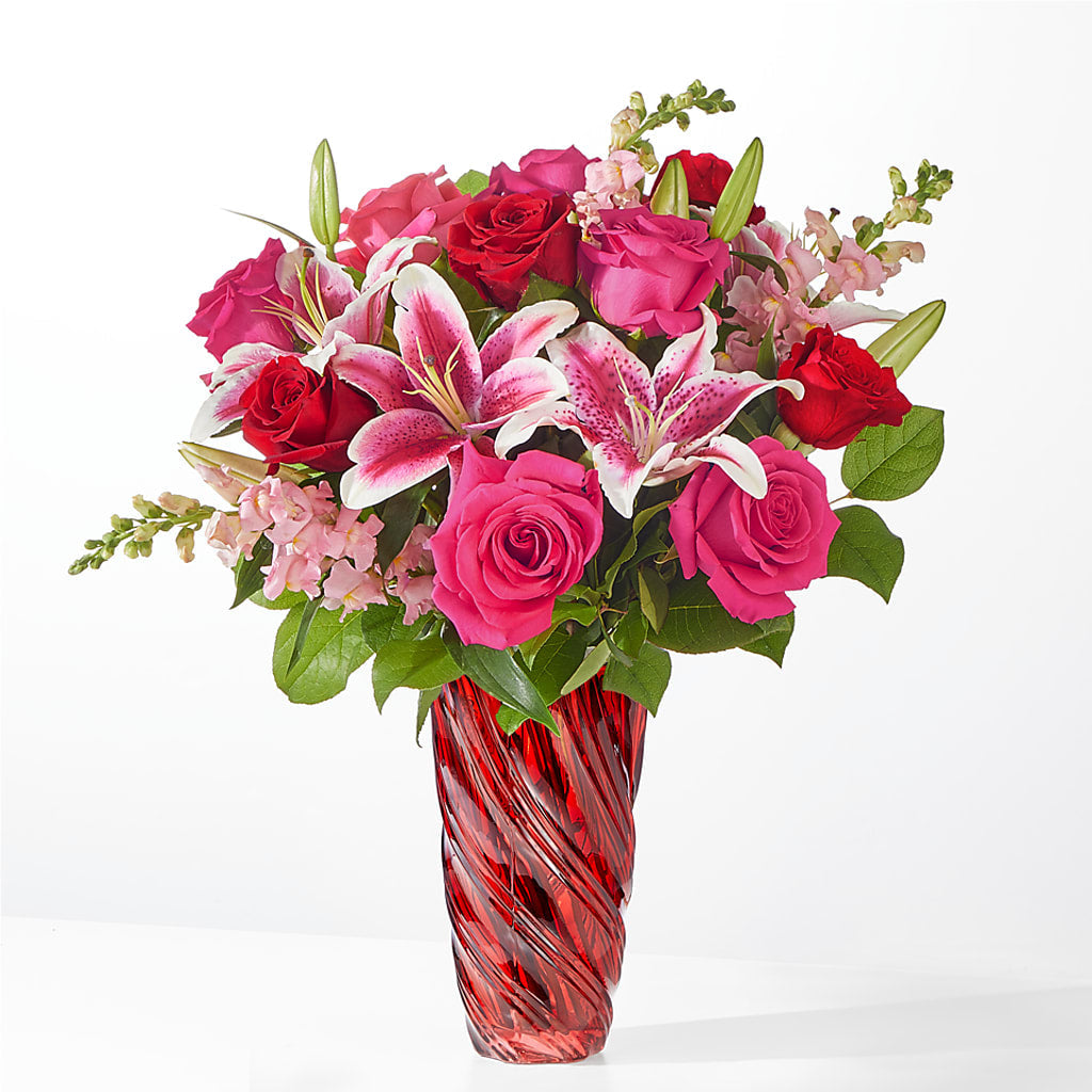 Always You Bouquet with Luxe Swirl Vase – FRUIT & FLOWER CREATIONS, Portland OR