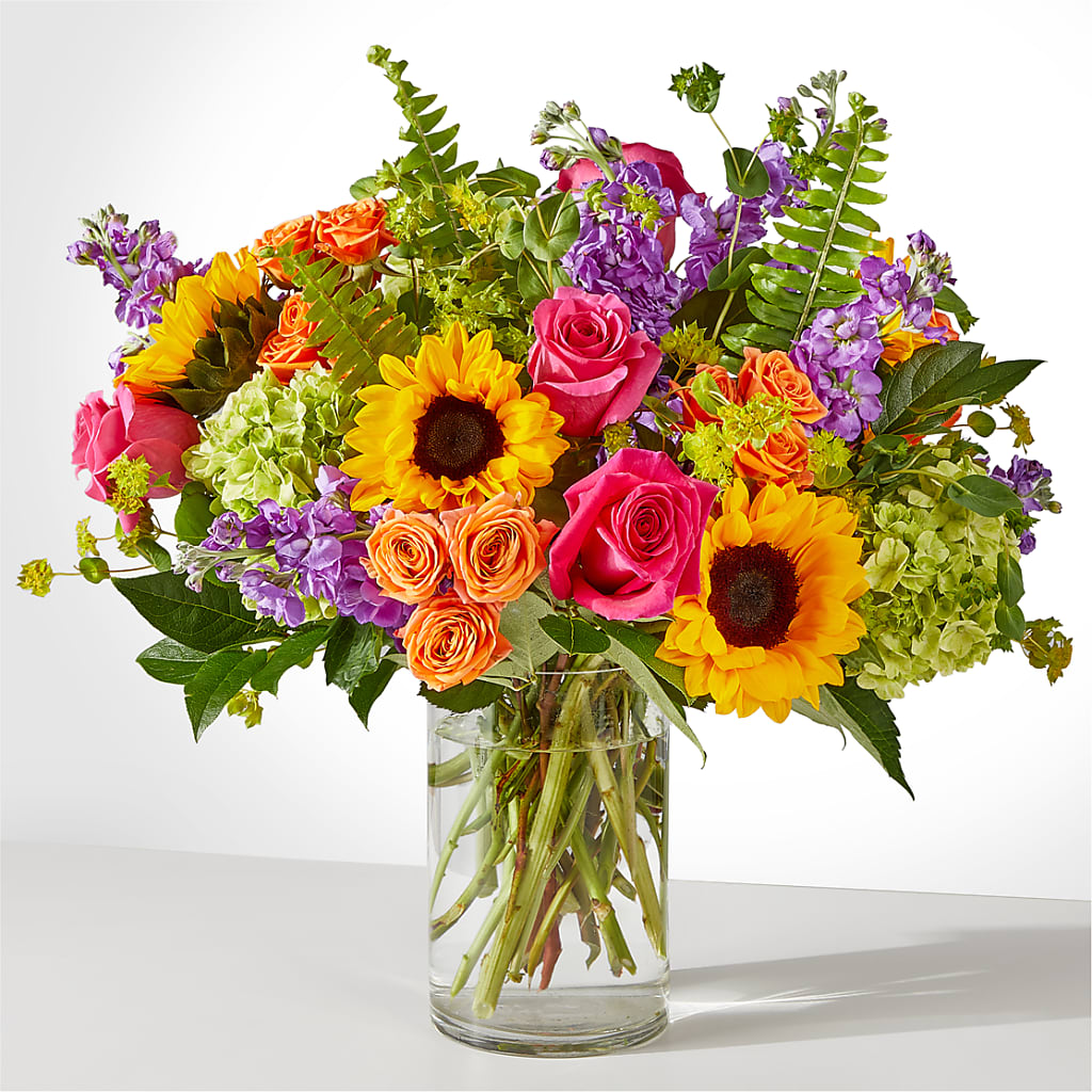 Vibrant Greetings Bouquet – FRUIT & FLOWER CREATIONS, Portland OR