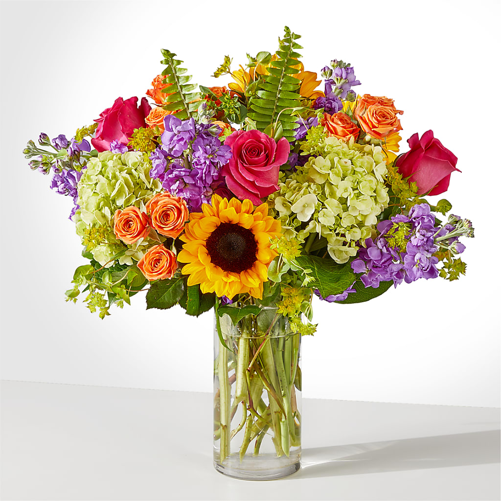 Vibrant Greetings Bouquet – FRUIT & FLOWER CREATIONS, Portland OR