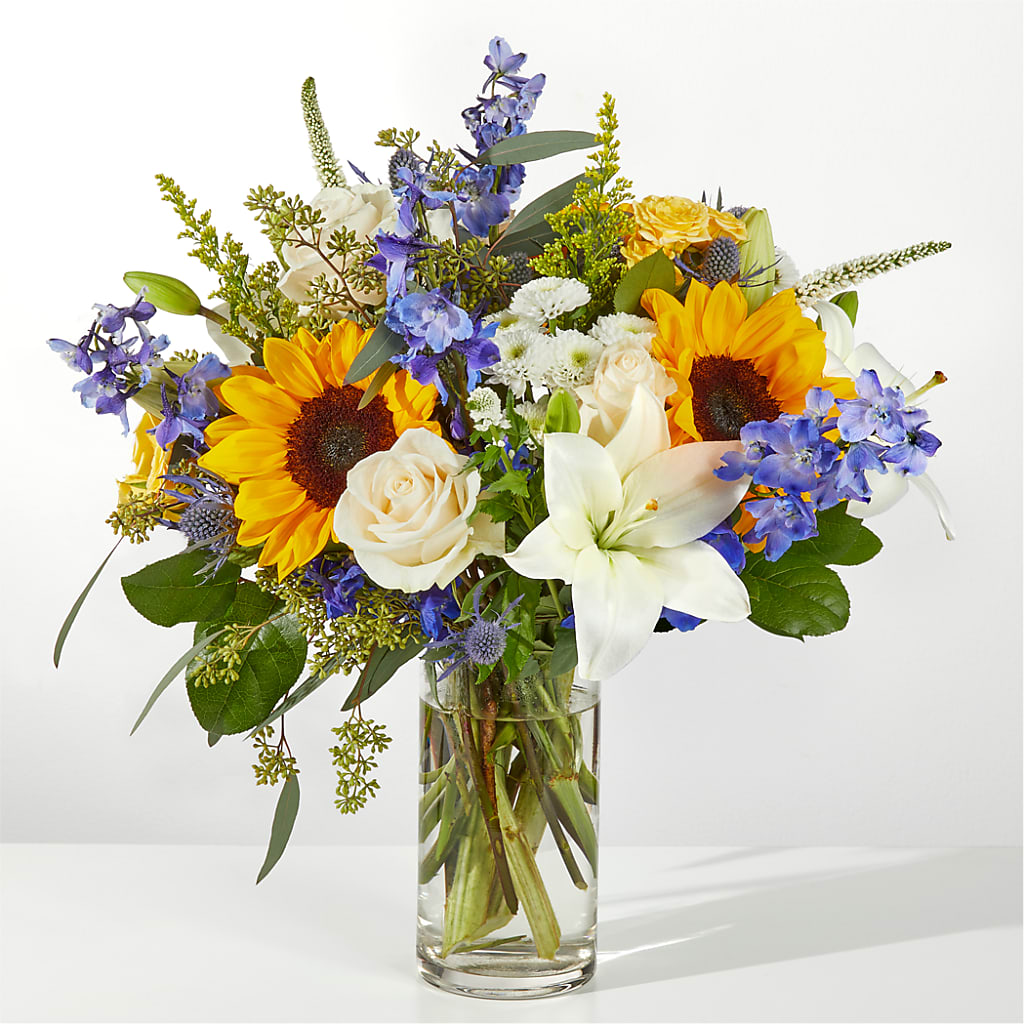 Wonderfully Sunny Bouquet – FRUIT & FLOWER CREATIONS, Portland OR