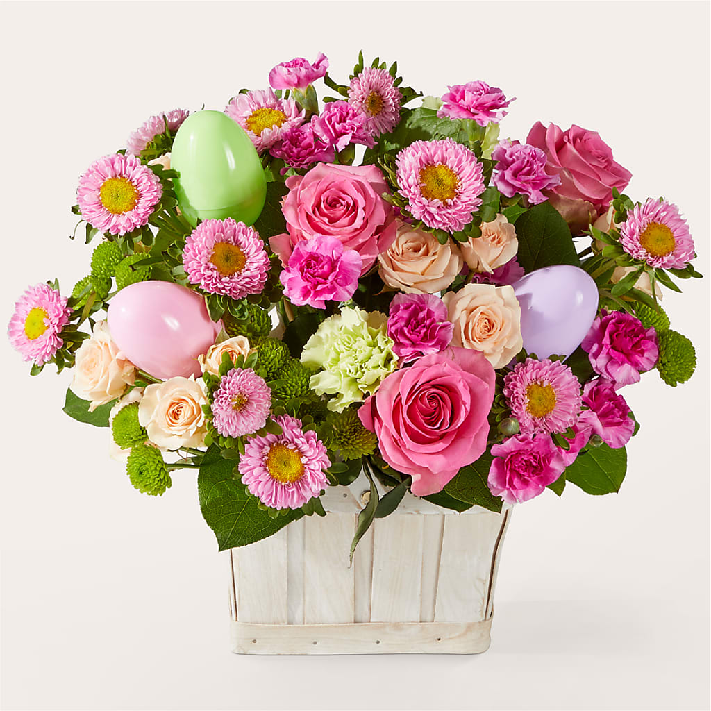 Get Eggcited Basket – FRUIT & FLOWER CREATIONS, Portland OR