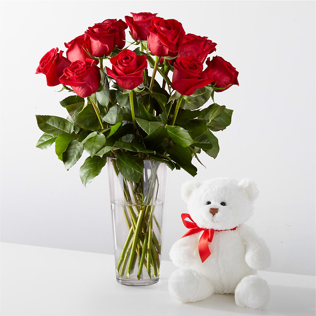 Romantic Long Stem Red Rose Bouquet Bundles – FRUIT & FLOWER CREATIONS, Portland OR