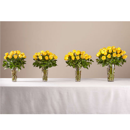 Long Stem Yellow Rose Bouquet – FRUIT & FLOWER CREATIONS, Portland OR