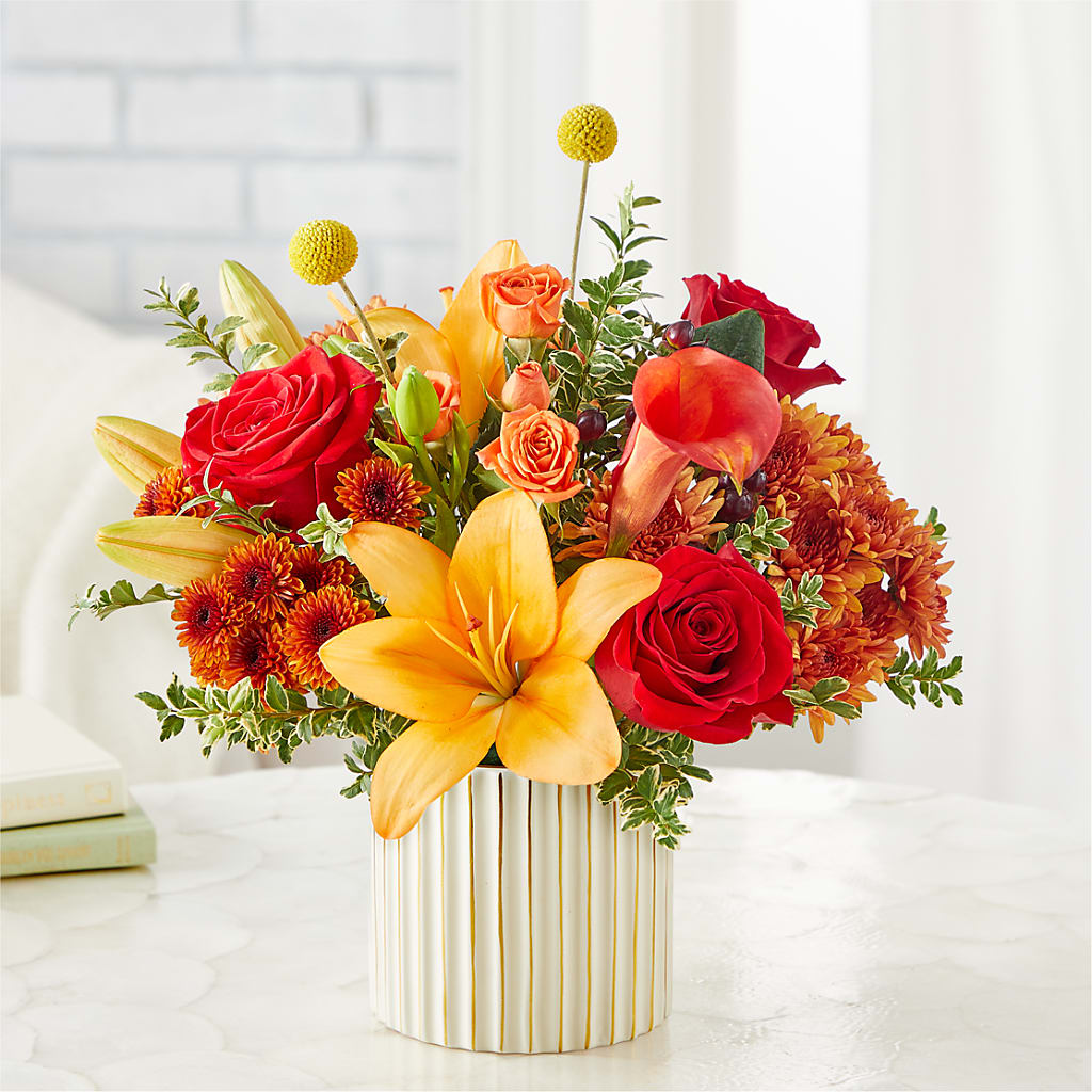 Scarlet Skies Bouquet – FRUIT & FLOWER CREATIONS, Portland OR