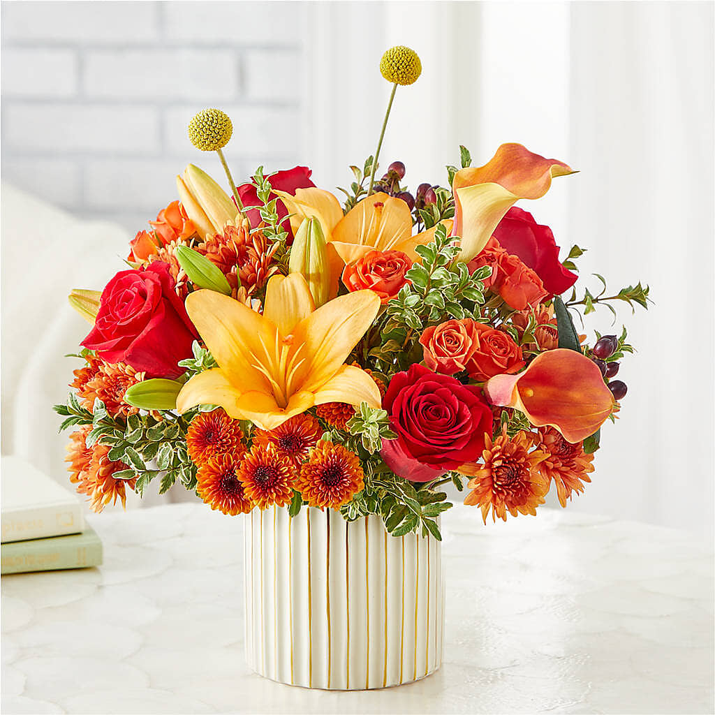 Scarlet Skies Bouquet – FRUIT & FLOWER CREATIONS, Portland OR