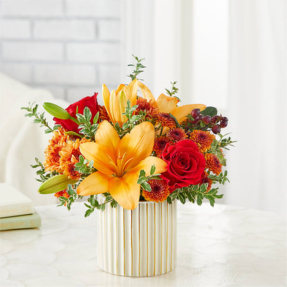 Scarlet Skies Bouquet – FRUIT & FLOWER CREATIONS, Portland OR