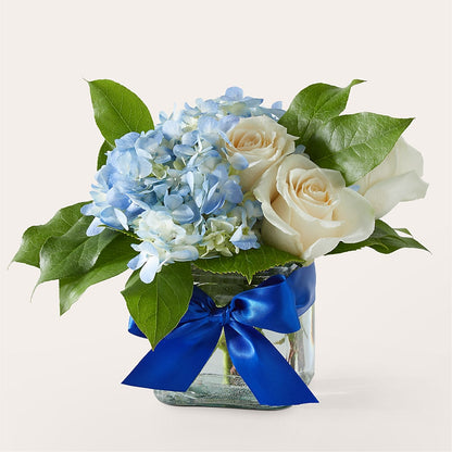 Sky Blue Delight Bouquet – FRUIT & FLOWER CREATIONS, Portland OR