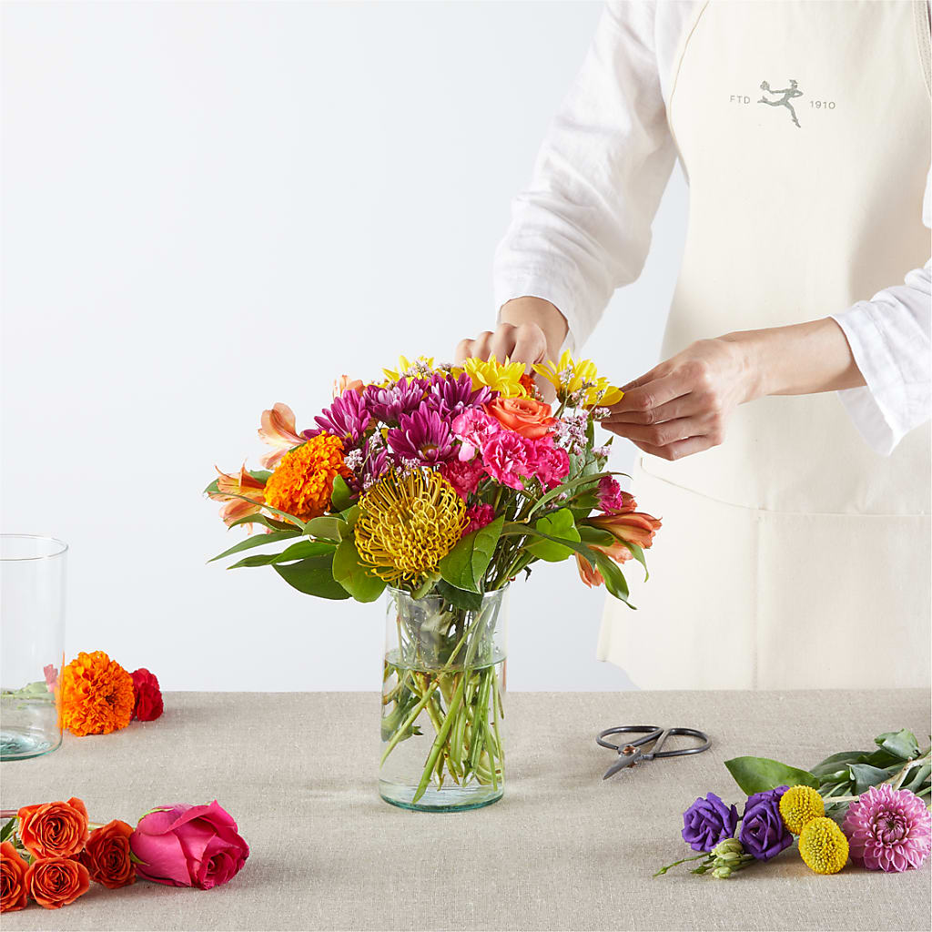 Feast of Color – A Florist Original – FRUIT & FLOWER CREATIONS, Portland OR