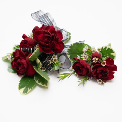 Prom: Carnation Corsage & Boutonniere Bundle