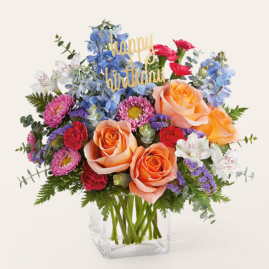 Birthday Bash Bouquet – FRUIT & FLOWER CREATIONS, Portland OR